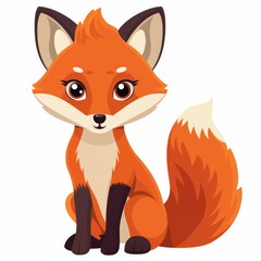 Fototapeta premium A red fox on the ground, eyes widened in sadness