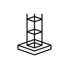 Foundation outline icons, minimalist vector illustration ,simple transparent graphic element .Isolated on white background