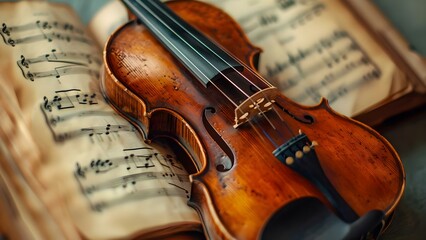 Fototapeta premium Music School Education: An Overview with Book Summaries and Abstracts. Concept Music Education, Book Summaries, Abstracts, Music School Overview