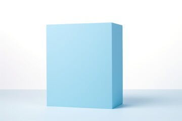 Sky Blue tall product box copy space is isolated against a white background for ad advertising sale alert or news blank copyspace for design text photo 