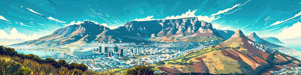 Summit Serenity - Table Mountain Illustration