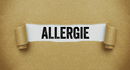Braunes zerissesnes Papier - Allergie