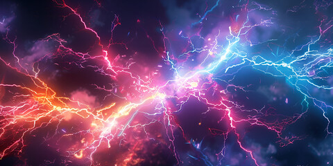 Lightning Strike Colored, Dynamic Energy Discharge in Electric Blue, 3D Rendering Element of Nature's Power, Vibrant Atmospheric Phenomenon, Generative AI

Lightning Strike Colored 3D Rendering Elemen