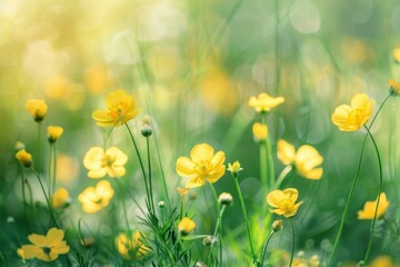 Fototapeta premium Poppies and Indian Paintbrush - California Poppy Preserve California. Beautiful simple AI generated image in 4K, unique.
