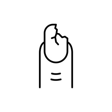 recommend clip art: Broken nail outline icons, minimalist vector illustration ,simple transparent graphic element .Isolated on white background