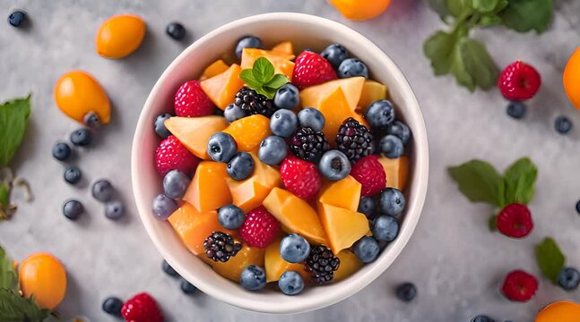 Organic fruits background. Healthy eating concept.