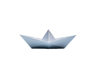 a paper boat on a white background