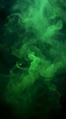 Abstract green smoke