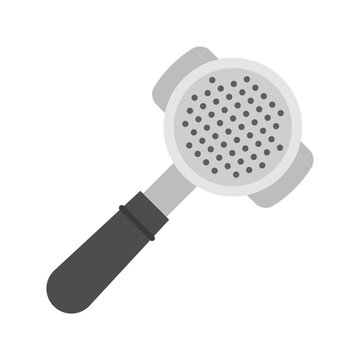 recommend clip art: Coffee portafilter icon. Accessory for automatic coffee machine. Coffee equipment.