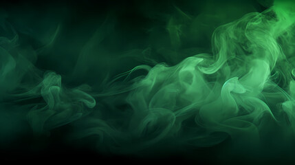 Abstract green smoke