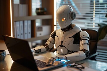 Close-up portrait of a business meeting in the office, generative AI. Beautiful simple AI generated image in 4K, unique.