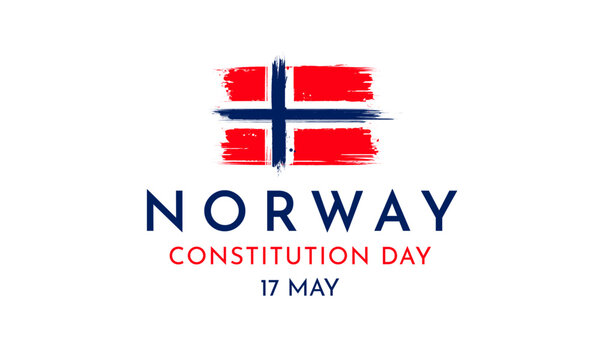 Norway Constitution Day 17th of May Flag Vector Badge Banner with Transparent Background PNG EPS