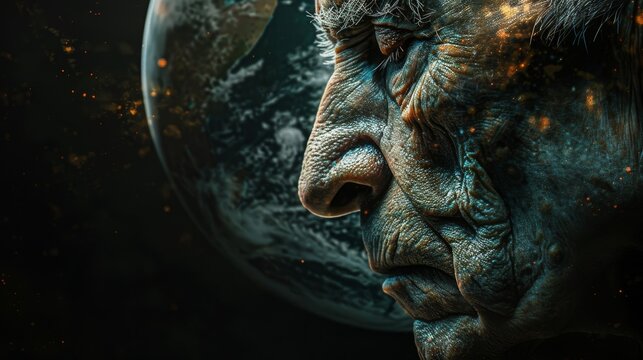 AI-generated image shows a close-up of a man's face