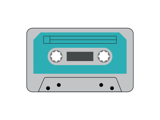 Vintage audio cassette from the 90s. Back in the 90s. Vector icon