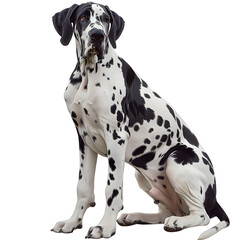 Clipart illustration of a great dane dog breed on a white background. Suitable for crafting and digital design projects.[A-0002]