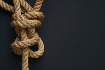 Ropes from an old sailing boat, close-up.. Beautiful simple AI generated image in 4K, unique.
