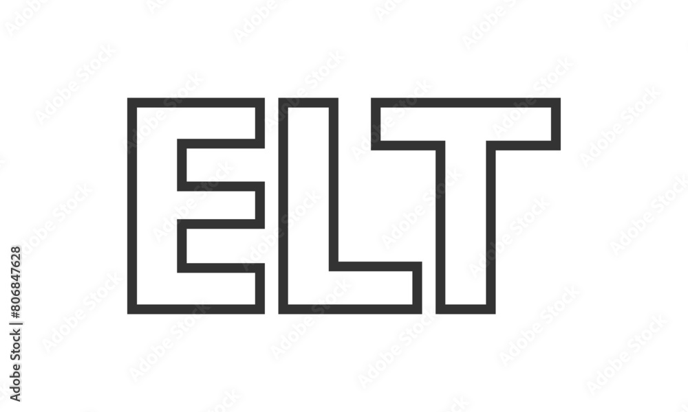 Fototapete elt logo design template with strong and modern bold text. initial based vector logotype featuring s