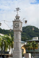 Mahe, Seychelles 6.05.24 clock tower in the center of town victoria, Mahe Seychelles 