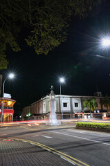 Mahe, Seychelles 6.05.24 Night long exposure of close tower in town Victoria