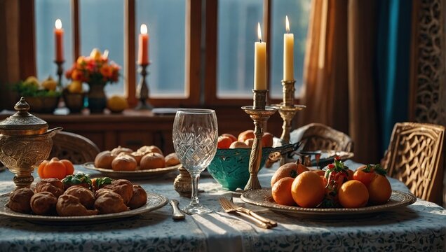 Part Of Festive Table On Eid al-Adha