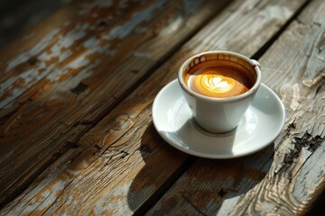 Red cup of cappuccino and chocolate on the table close-up. Food photo.. Beautiful simple AI generated image in 4K, unique.