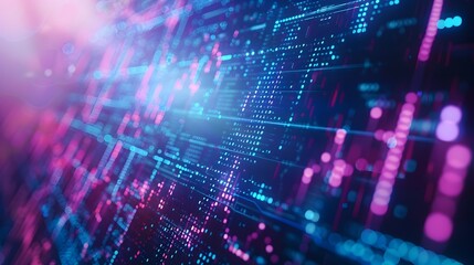 Futuristic Coding Visualization for Market Finance