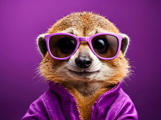 Funny Meerkat With Sunglasses With