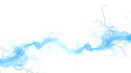Blue electricity isolated on white background