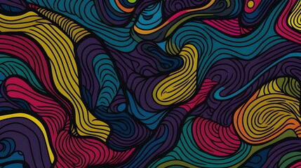 Fototapeta premium Swirl abstraction, trippy colorful background