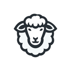 Sheep icon, animal head. lamb symbol. Vector illustration	
