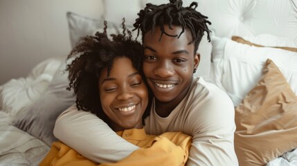 The Joyful Embrace of a Couple