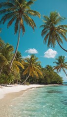 Obraz premium palm trees on the beach