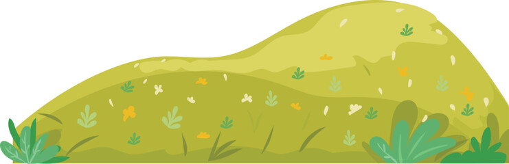 Mountain illustration on transparent background.
