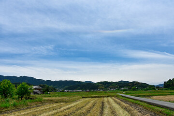 Obraz premium 田園風景 大自然広がる奈良飛鳥