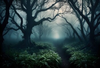 Bountiful, visionary vegetation surrounding a central Earth, the planet interconnected with innovative, sophisticated technologies and tools