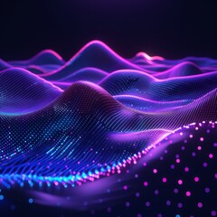 Purple Soundwaves Background Illustration