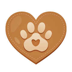 Animal paw vector illustration isolated on white background.
