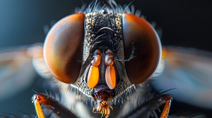 Incredibly Detailed Macro Shot of a Tsetse Fly's Intricate and Fascinating Facial Features