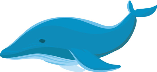 Naklejka premium Cartoon whale illustration on transparent background. 