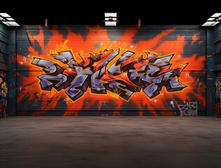 graffiti wall background using Generative AI, offering an imaginative twist on traditional street art, ideal for creating a dynamic pop art backdrop.