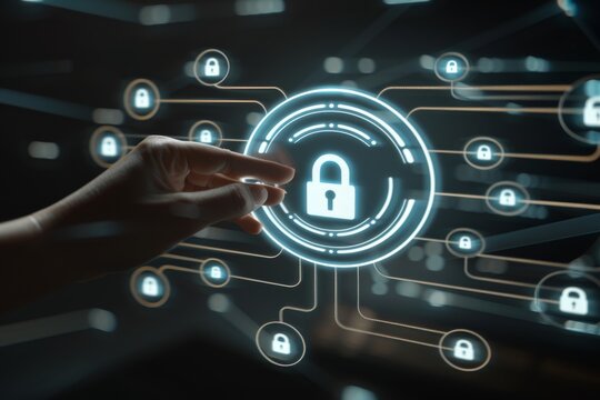 Enhance network security using HTTPS and padlock for business data protection, deploying API and OAuth to safeguard privacy against digital malware threats.