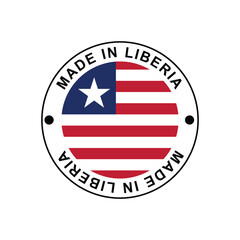 Made in Liberia Stamp Vector template on white background