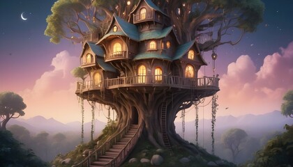 Whimsical Fantasy Treehouse Enchanting Architec