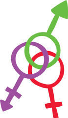 Pride symbol illustration on transparent background.
