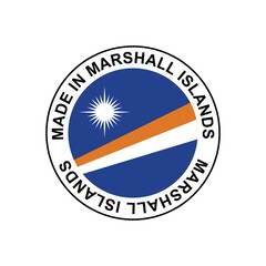 Made in Marshall Islands Stamp Vector template on white background