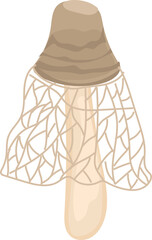 Mushroom illustration on transparent background.
