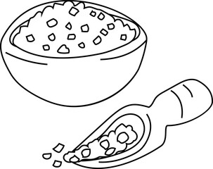 Hand drawn skincare illustration on transparent background.
