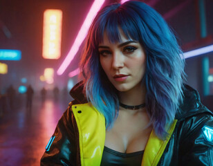 Obraz premium Cyberpunk girl