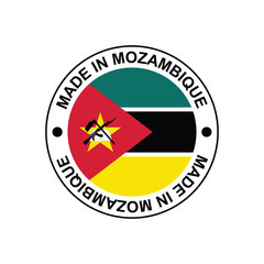 Made in Mozambique Stamp Vector template on white background