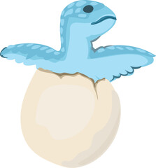 Baby turtle illustration on transparent background.
